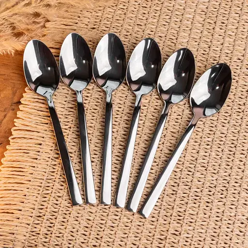 Набор чайных ложек Yiwu 6 штук из нержавеющей стали 14.5 см серебристые ложки чайные посуда десерт кофе HP-16978-18 - фото 2