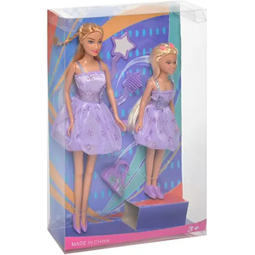 Игровой набор Кукла с дочкой Bambi DEFA 8126 с аксессуарами Фиолетовый - фото 1