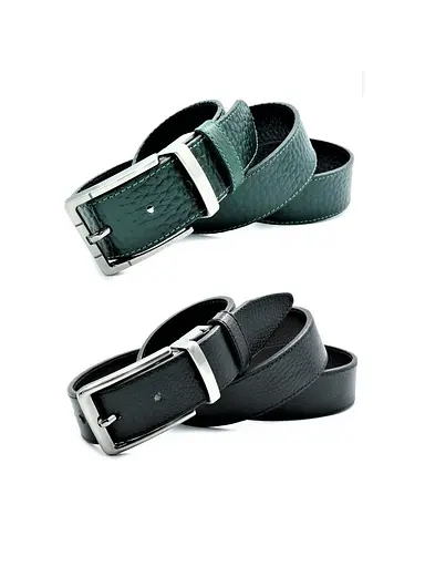 Ремінь шкіряний Le-Mon двосторонній чоловічий 115-125х4 см acs0023786 - фото 2