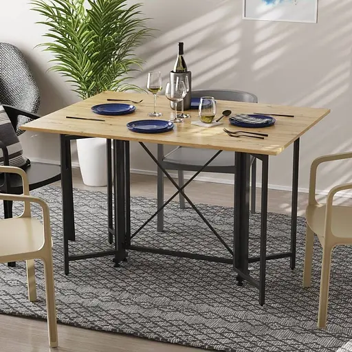 Стіл-книга трансформер Спайдер Ferrum-decor 750x1150x880 Чорний метал ДСП Дуб Артізан 16 мм (FRD-105093)