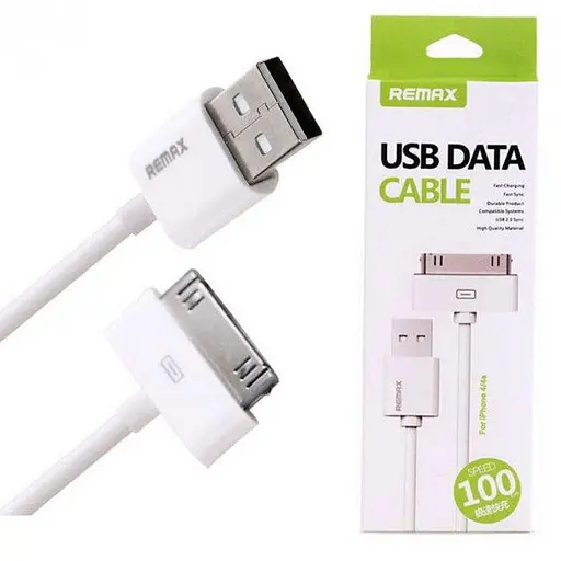 Кабель для iPhone 4 iPad 2 3, 4 - Apple 30pin Remax Fast Charging