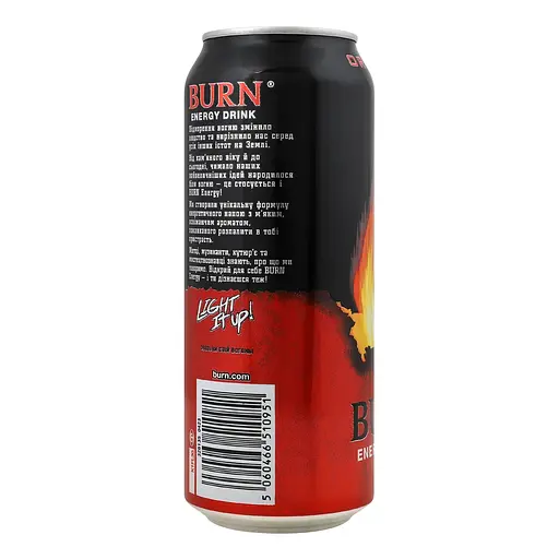 Уцінка. Енергетичний безалкогольний напій Burn Original 500 мл - фото 4