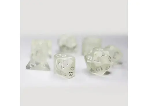 Набір кубиків Transparent 7 Dice Set - Colorless , 7 шт. (g7dtran11) - фото 3
