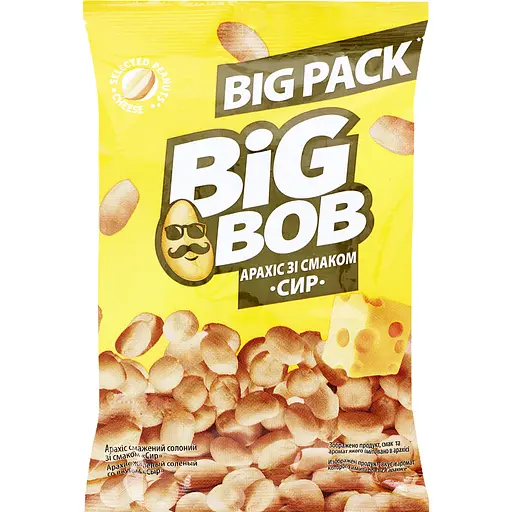 Арахіс смажений солоний Big Bob зі смаком сиру 120 г