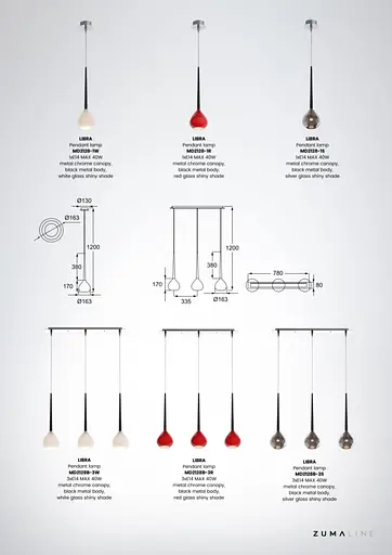 Підвісний світильник Zuma Line MD2128B-3S LIBRA - фото 5