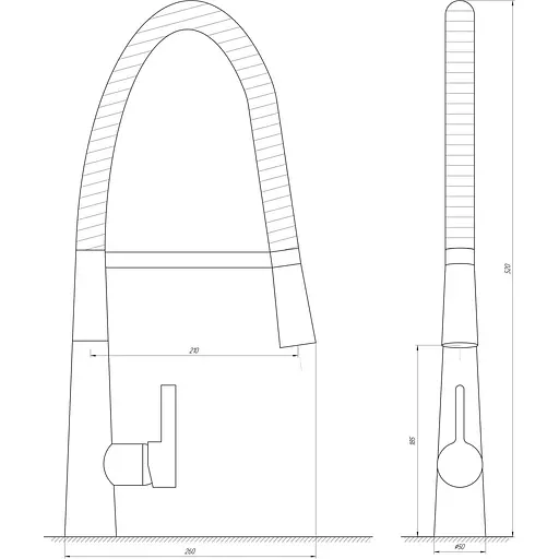 Змішувач для кухні Globus Lux LAZER GLLR-1032-StSTEEL - фото 2