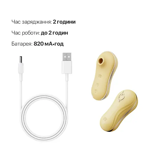 Набір секс-іграшок Zalo Rose Series Unicorn Set 2 шт. жовтий - фото 14