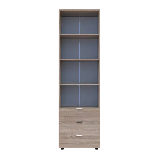 Пенал для одягу Doros Гелар Дуб сонома 3Ш 60х49.5х203.4 (41516131) - фото 4