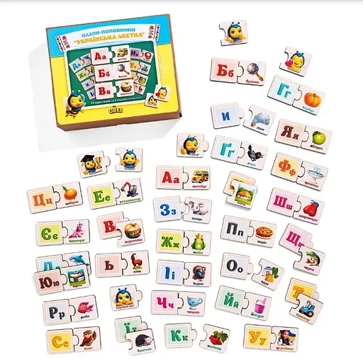 Пазли половинки Українська Абетка Ubee ПСД252
