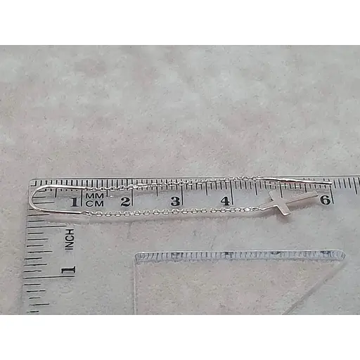 Золотые серьги-протяжки Вселенная Крестики. 22010700 - фото 5