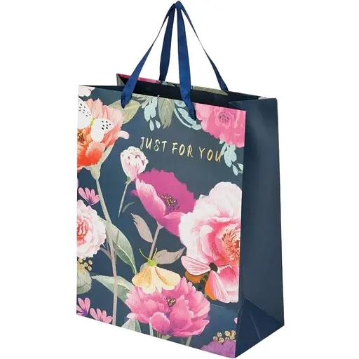 Пакет подарунковий Large Flowers 760301ML Синій - фото 1
