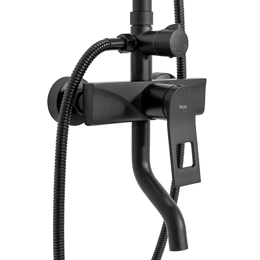 Душовя система Rea Soul з виливом black REA-B9998, Чорний матовий - фото 6