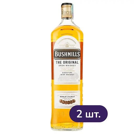 Віскі Bushmills Original Irish Whiskey 40% 2 л (2 шт. х 1 л) - фото 1