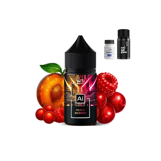 Набор компонентов для самозамеса солевой заправки WES AI 30 мл Peach Berries Персик Ягоды, 0-65 мг (18148) - фото 2