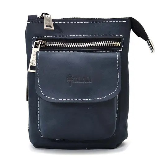 Чоловіча шкіряна сумка через плече TARWA 17х14х5.5 см sum0025692 - фото 3