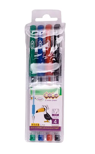 Набір гелевих ручок Standard, 4 кольори, 4 шт.