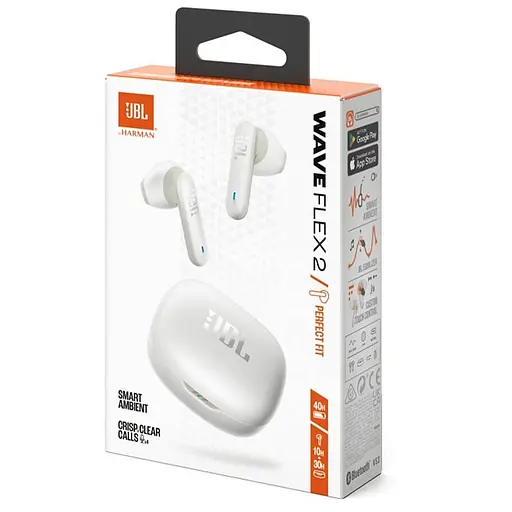 Bluetooth-гарнітура JBL Wave Flex 2 White (JBLWFLEX2WHT) - фото 6