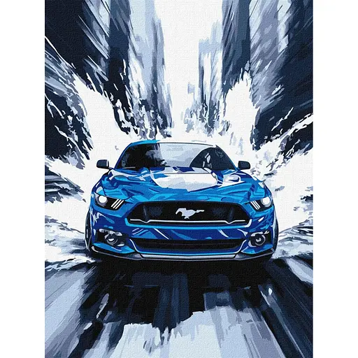 Картина за номерами "Синій мустанг" ©art_selena_ua Ідейка KHO5159, 30х40 см - фото 1