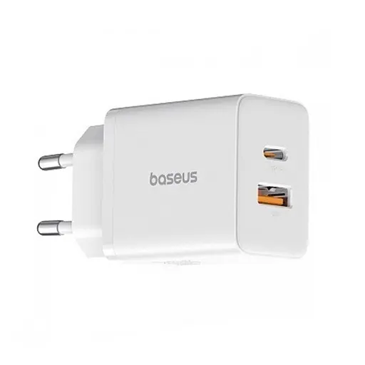 Зарядний пристрій Baseus 30W Cube Fast Charger 2 виходи C + U білий (P10111404213-00) - фото 1