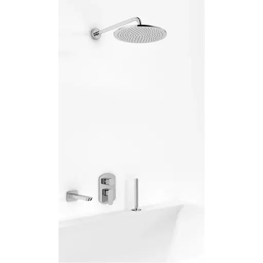 Душова система Kohlman Foxal 2.0 40 chrome + BOX прихованого монтажу QW211FR40-009, Хром - фото 1
