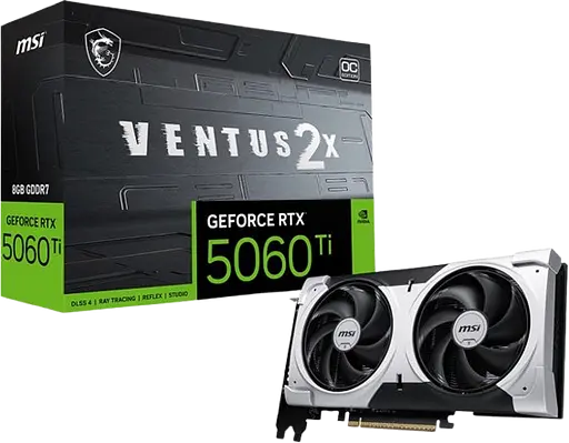 Відеокарта GeForce RTX 5060 Ti 8GB MSI Ventus 2X OC Plus (RTX 5060 Ti 8G VENTUS 2X OC PLUS)