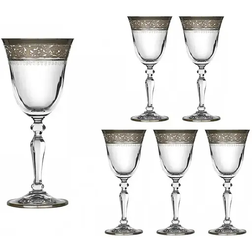 Набір келихів для вина Lora Версаль 165 мл 6 шт. Brass NGC45SETWINE