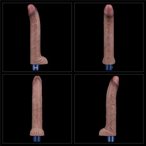 Реалістичний вібратор Lovetoy Real Softee 27 см коричневий - фото 14