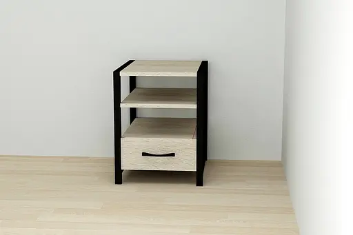 Тумба універсальна Ferrum-decor Вів'єн 1/1 50x41x40 чорний ДСП Дуб Сонома 16мм (FRD-104142) - фото 4