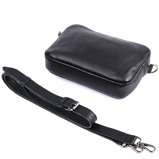 Классическая сумка кросс-боди Shvigel из зернистой натуральной кожи 21х13.5х5 см sum0027039 - фото 6