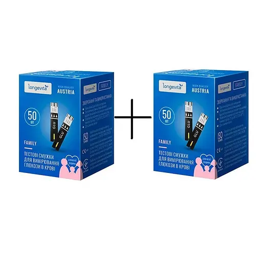 Тест-смужки Longevita Family 100 шт. (2х50 шт.)