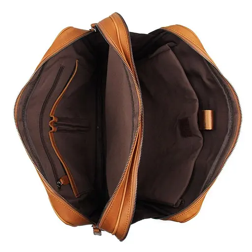 Чоловіча шкіряна сумка John McDee 42х9.5х29 см sum0026114 - фото 4