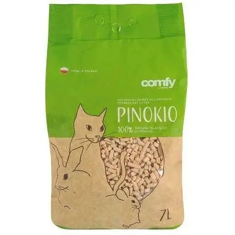 Гигиенический наполнитель Comfy Pinokio для кошек 7 л (древесный) - фото 1
