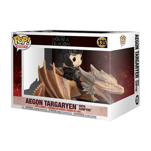 Игровая фигурка Funko POP! Rides серии Дом Дракона S4 - Эйгон Таргариен и Солнцежар (83460) - фото 1