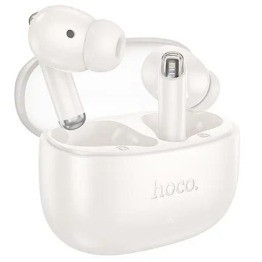 Бездротові TWS навушники Hoco EQ12, вакуумні, BT5.3, 40mAh, 350mAh, 7h, 32h, white - фото 2