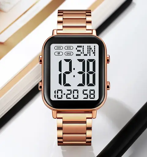 Чоловічий наручний годинник Skmei 2259 (Рожеве золото з білим) - фото 4