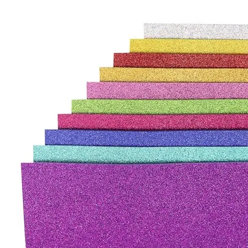 Набір кольорового фоамірану з глітером Bambi 17HA4-MIX 1,7-0,1 мм 10 аркушів - фото 1