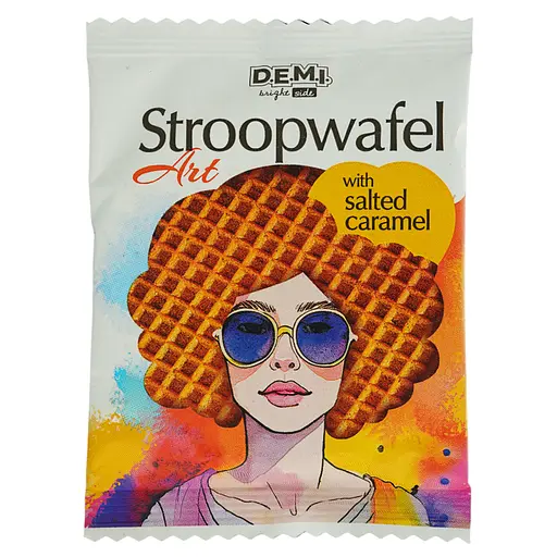 Вафля D.E.M.I Стропвафля Арт с соленой карамельной начинкой 33 г