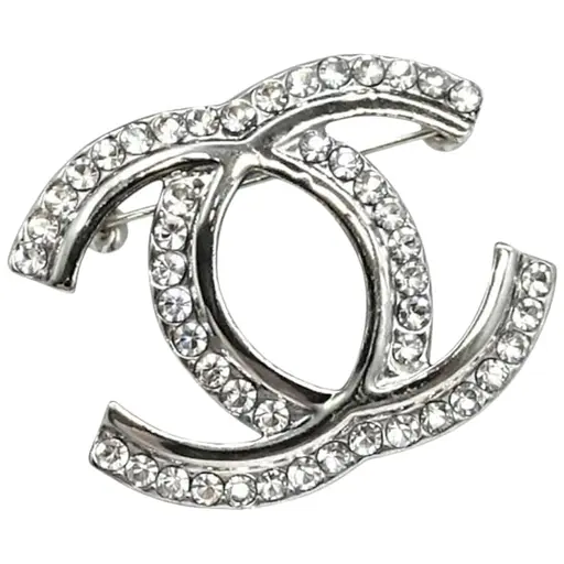 Стильна брошка у трендовому дизайні зі стразами для особливого образу декоративна жіноча прикраса на одяг Сріблястий - фото 1