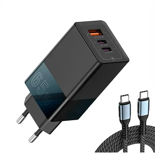 Блок живлення GaN5 Pro для швидкої зарядки 65W + кабель 100W