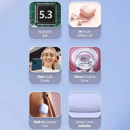 Наушники TWS Vention Elf Earbuds E03 White - фото 3