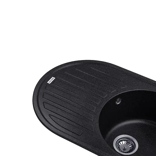 Кухонна мийка гранітна Kroner KRP Komposit GRB-7750 CV027420, Графит - фото 4