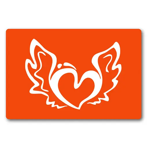 Трафарет для био-тату Сердечко с крыльями Fresh Tattoo c114-15*20см, размер 15х20 см - фото 1