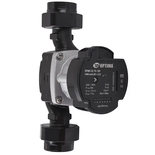 Насос циркуляционный энергосберегающий Optima PRIME UPMH 32-70AUTO 180 мм + гайки - фото 1