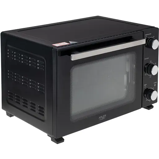 Електрична піч Adler AD 6025 1500Вт/ 35л /електроплита/ механічне керування/чорна