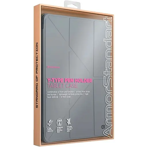 Чохол-книжка ArmorStandart Y-Type Pen для Apple iPad 10th Gen 10.9" (2022)/iPad 11 (2025) Gray (ARM77504) [133721] - фото 4