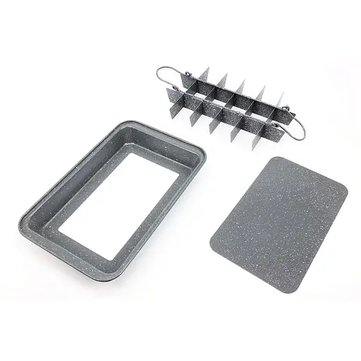 Форма для випікання брауні з антипригарним покриттям 31,5×20×4 см, з роздільниками, A-plus Чорний 87545 - фото 4