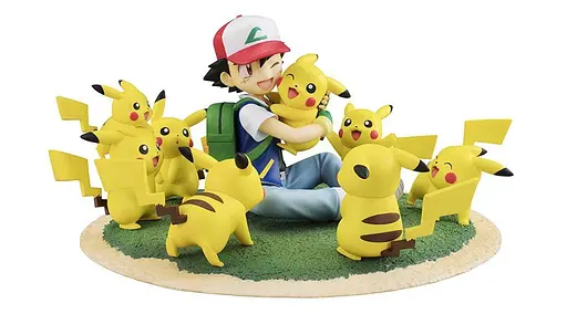 Діорама 3D Сатоші та Пікачу Кишенькові Монстри Покемони Series Ash and Pikachu 12см Pokеmon 33.33 - фото 5