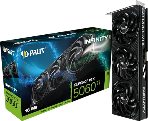 Видеокарта GeForce RTX 5060 Ti 16GB Palit Infinity 3 (NE7506T019T1-GB2061S)