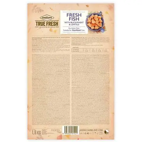 Сухой корм Carnilove True Fresh Cat для взрослых кошек с рыбой 1 8 кг - фото 3