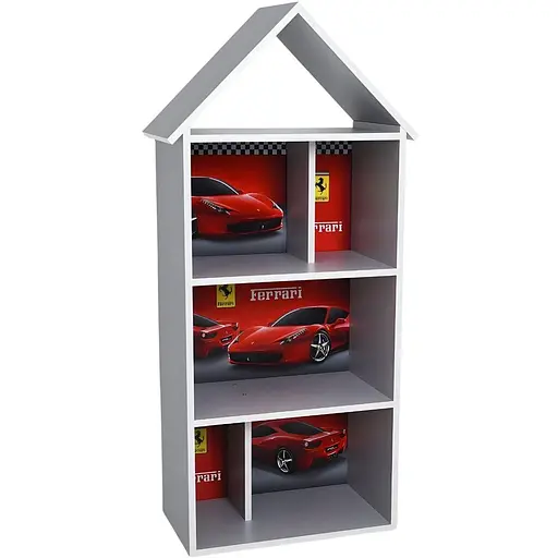 Дитячий будиночок-полиця H 2020-18-3 Ferrari для зберігання книг та іграшок сірий
